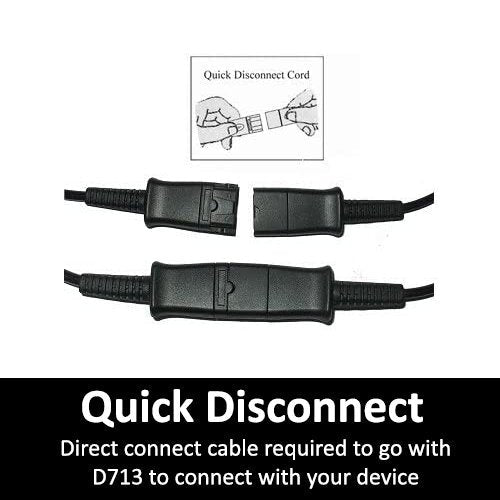 Discover D713 Quick Disconnect Earpiece Headset