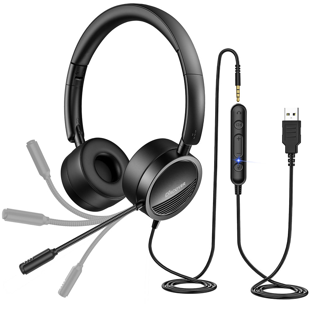 Discover D312U USB Wired Headset