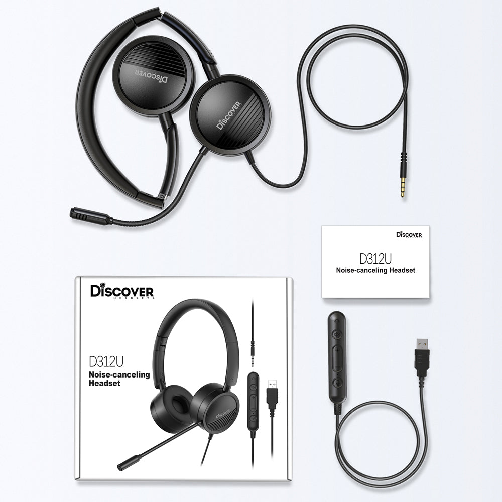 Discover D312U USB Wired Headset