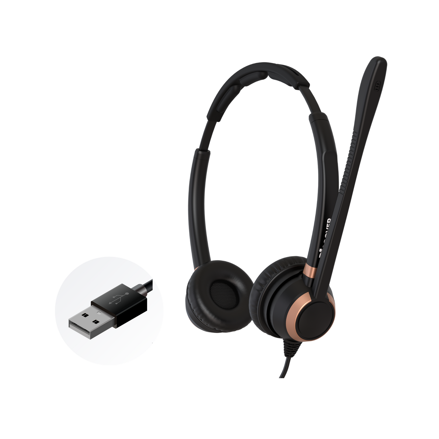 Discover D712U Dual Speaker USB Wired Headset