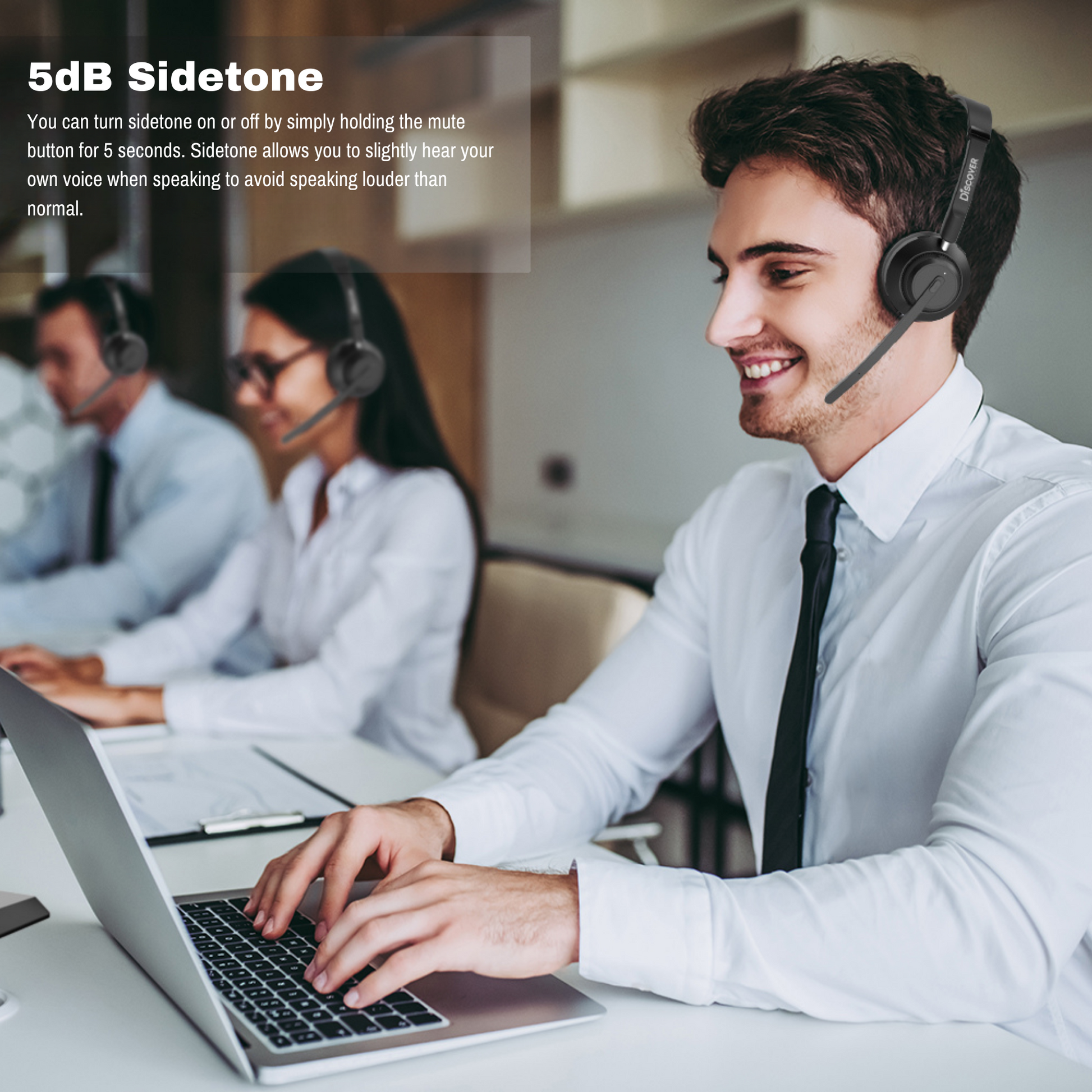 Wireless headphones with sidetone 2025