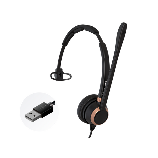 Discover D711U Single Speaker Wired USB Headset